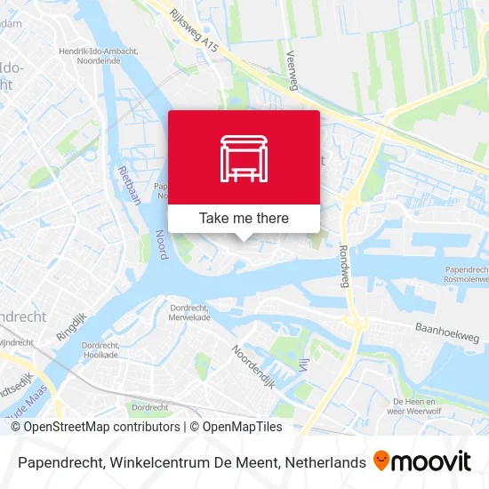 Papendrecht, Winkelcentrum De Meent map