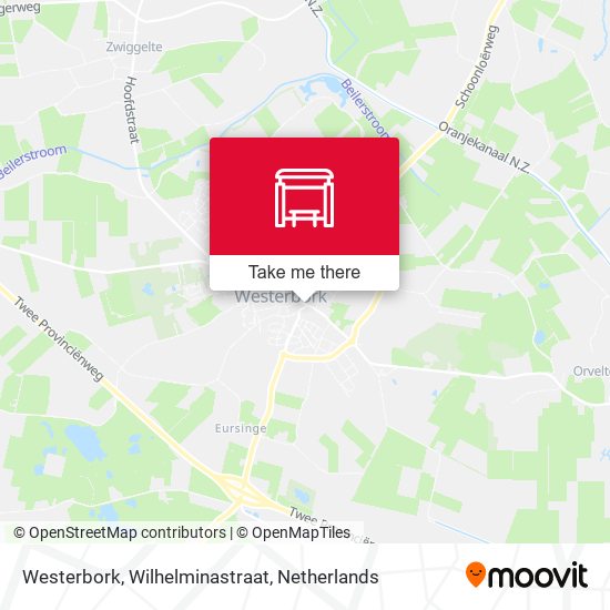 Westerbork, Wilhelminastraat map