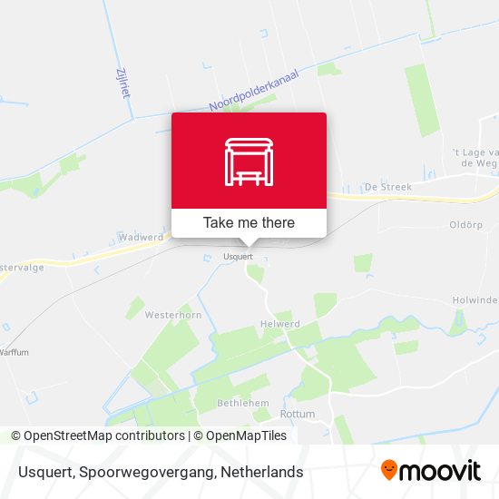 Usquert, Spoorwegovergang map