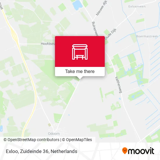 Exloo, Zuideinde 36 map
