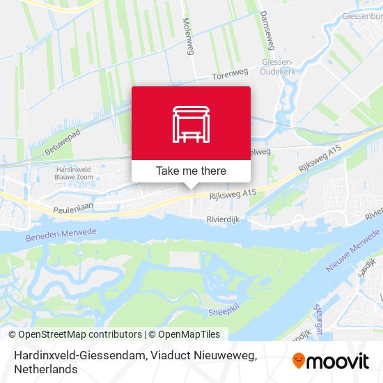 Hardinxveld-Giessendam, Viaduct Nieuweweg map