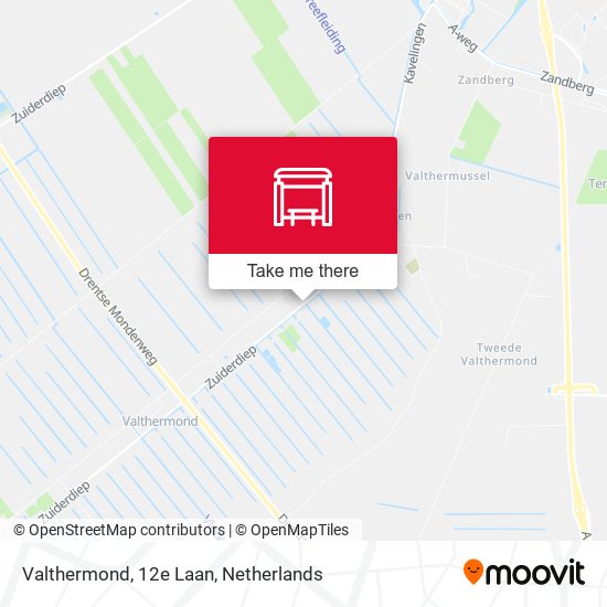 Valthermond, 12e Laan Karte