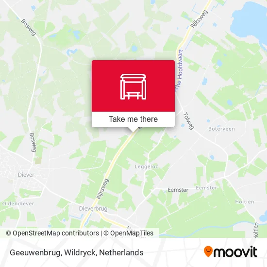 Geeuwenbrug, Wildryck map