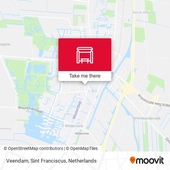 Veendam, Sint Franciscus map