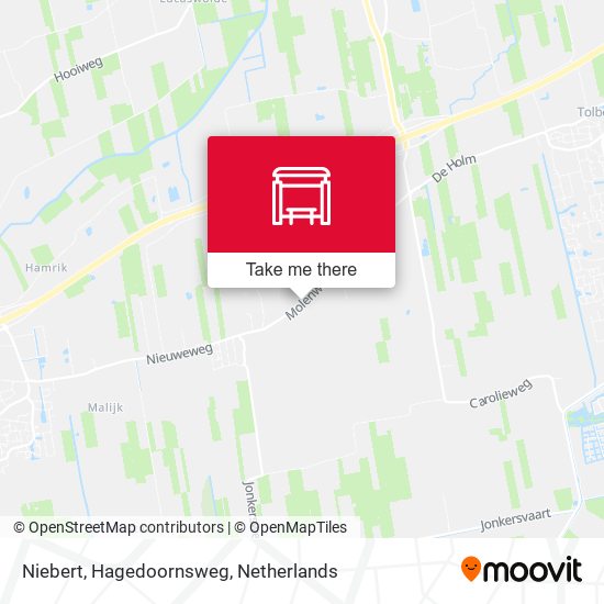 Niebert, Hagedoornsweg map