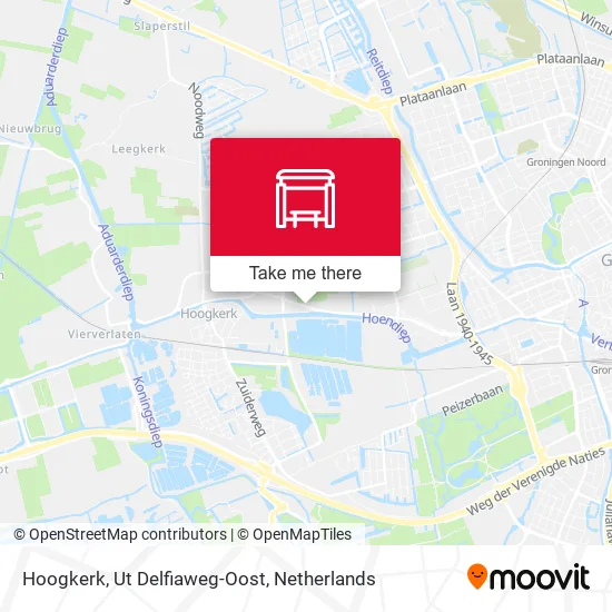 Hoogkerk, Ut Delfiaweg-Oost map