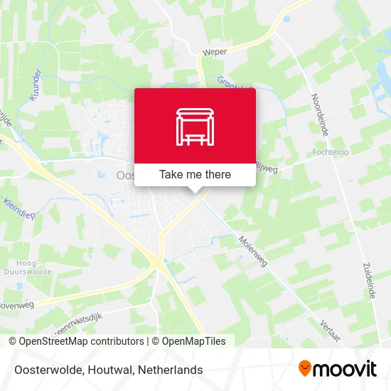 Oosterwolde, Houtwal map