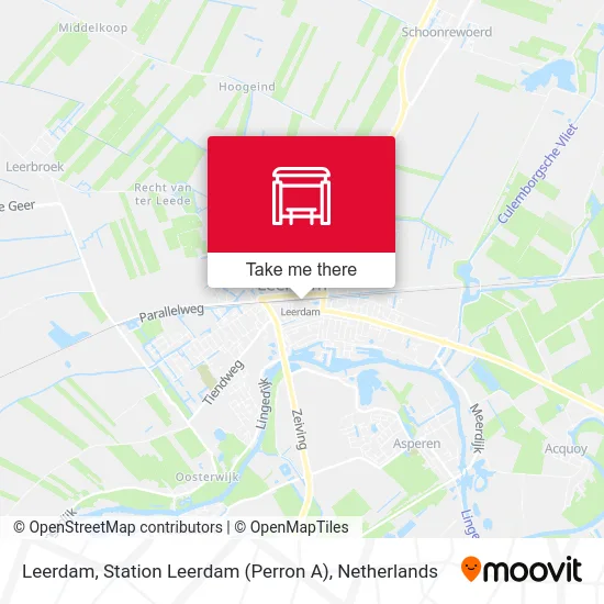 Leerdam, Station Leerdam (Perron A) map