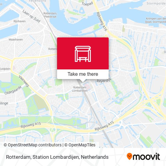 Rotterdam, Station Lombardijen map