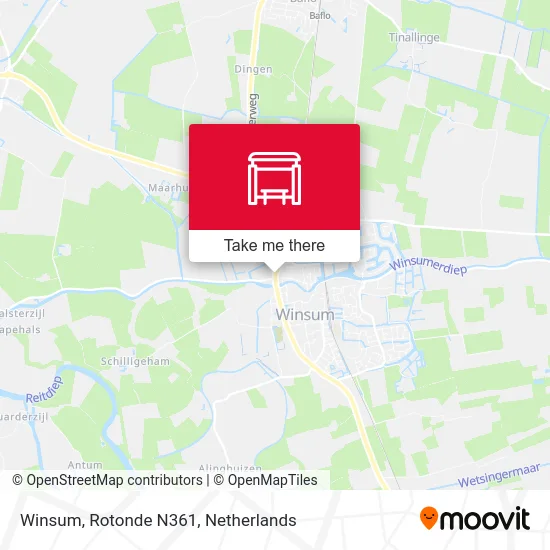 Winsum, Rotonde N361 map