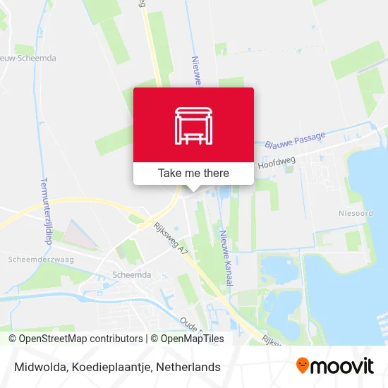 Midwolda, Koedieplaantje map