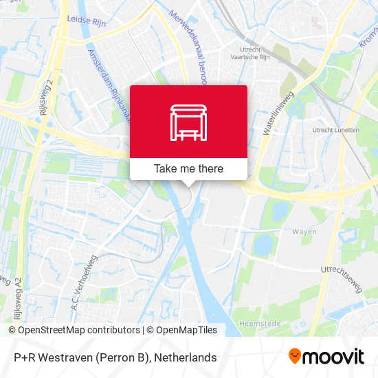 P+R Westraven (Perron B) map