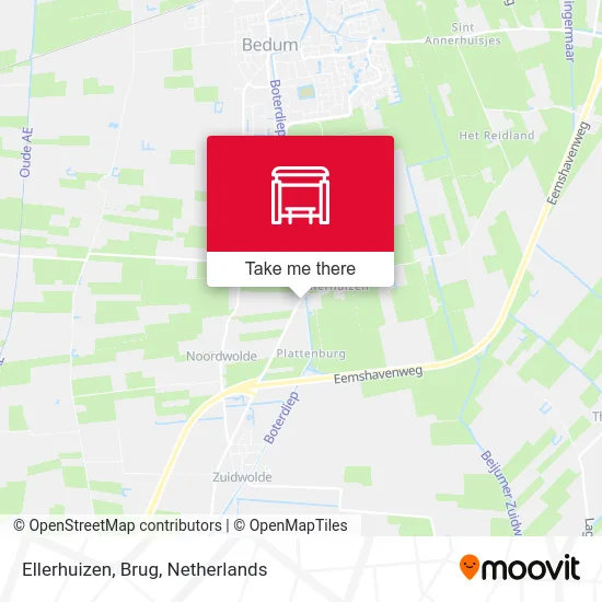 Ellerhuizen, Brug map