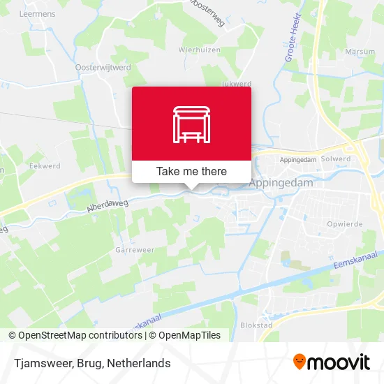 Tjamsweer, Brug map