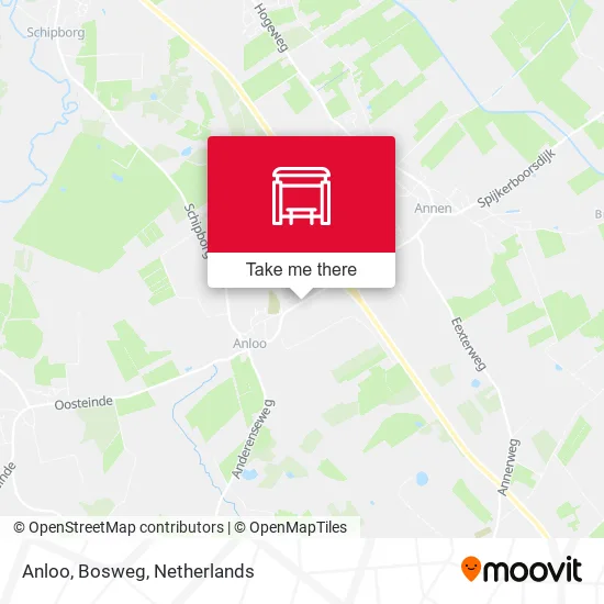Anloo, Bosweg map