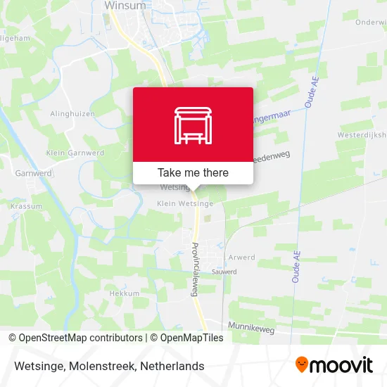 Wetsinge, Molenstreek map