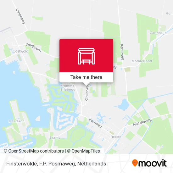 Finsterwolde, F.P. Posmaweg map