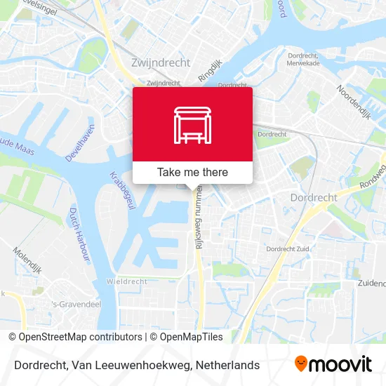 Dordrecht, Van Leeuwenhoekweg map