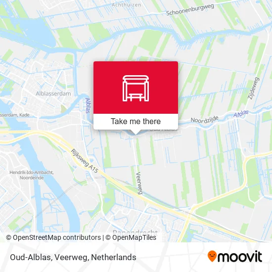 Oud-Alblas, Veerweg map