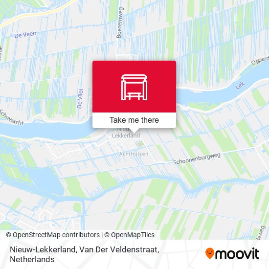 Nieuw-Lekkerland, Van Der Veldenstraat map