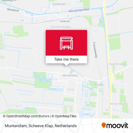 Muntendam, Scheeve Klap map