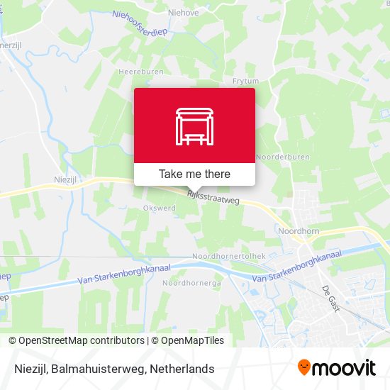 Niezijl, Balmahuisterweg map