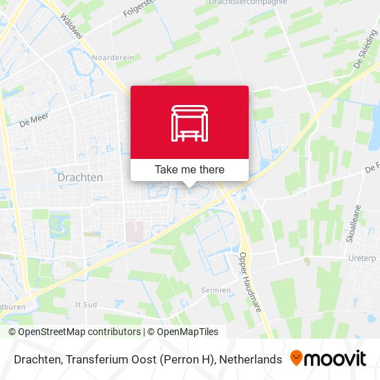 Drachten, Transferium Oost (Perron H) map