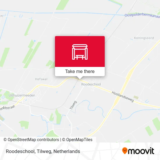 Roodeschool, Tilweg map