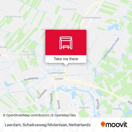 Leerdam, Schaikseweg/Molenlaan map