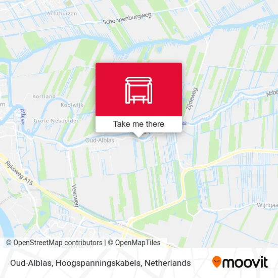 Oud-Alblas, Hoogspanningskabels map