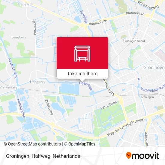 Groningen, Halfweg map