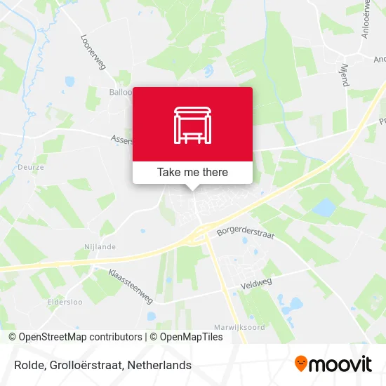 Rolde, Grolloërstraat map
