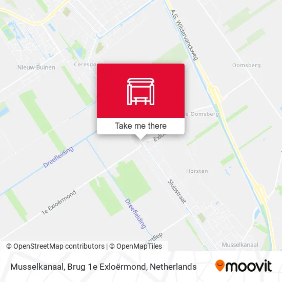 Musselkanaal, Brug 1e Exloërmond Karte