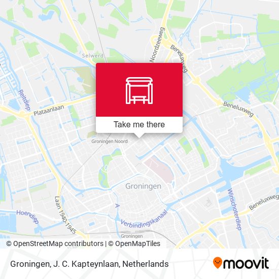 Groningen, J. C. Kapteynlaan map