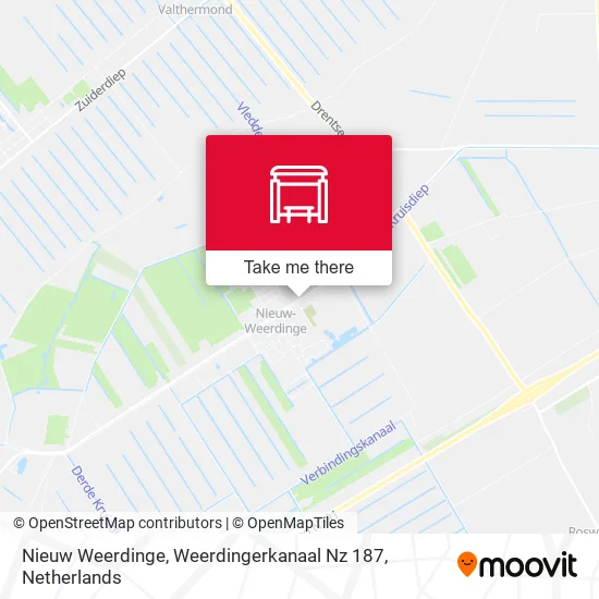 Nieuw Weerdinge, Weerdingerkanaal Nz 187 map