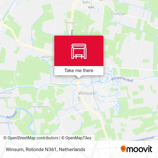 Winsum, Rotonde N361 map
