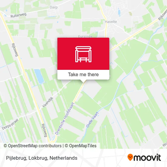Pijlebrug, Lokbrug map
