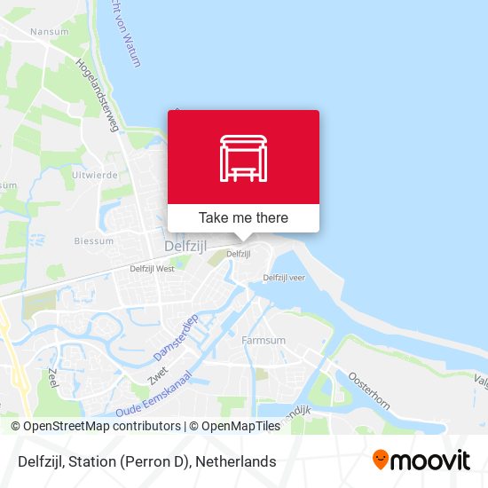 Delfzijl, Station (Perron D) map