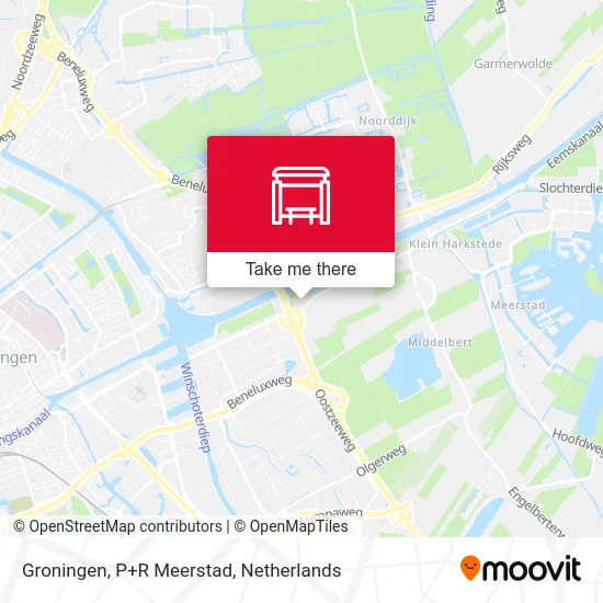 Groningen, P+R Meerstad Karte