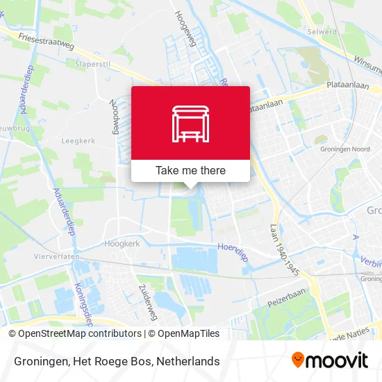 Groningen, Het Roege Bos map