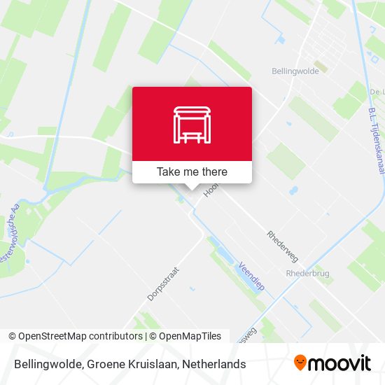 Bellingwolde, Groene Kruislaan map