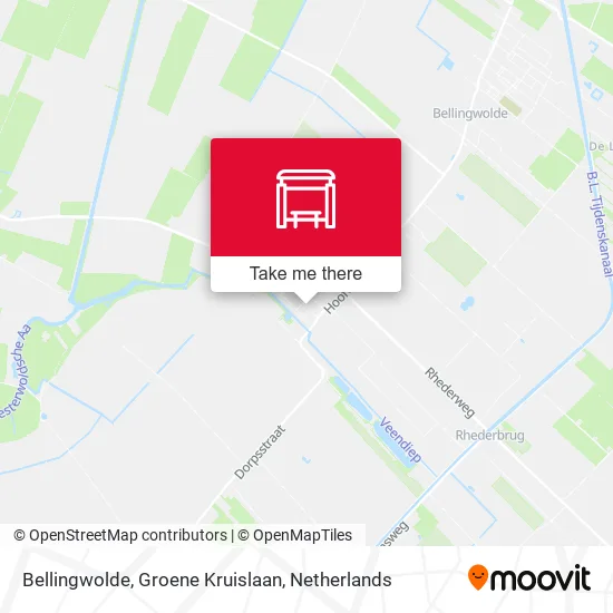 Bellingwolde, Groene Kruislaan Karte