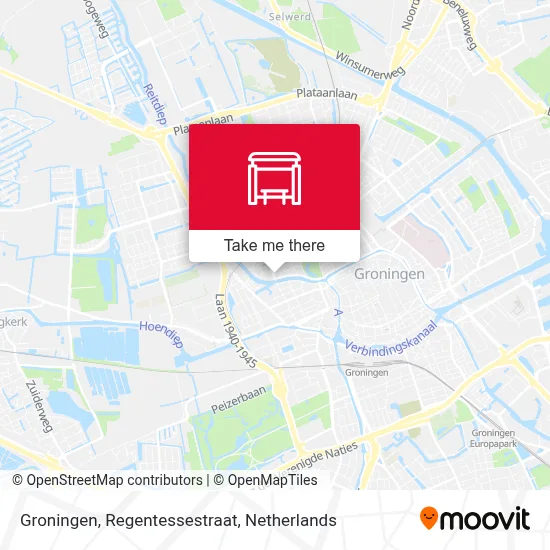 Groningen, Regentessestraat map