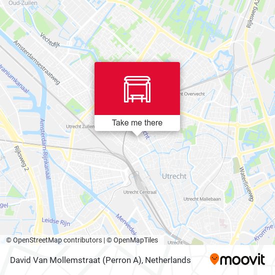 David Van Mollemstraat (Perron A) map