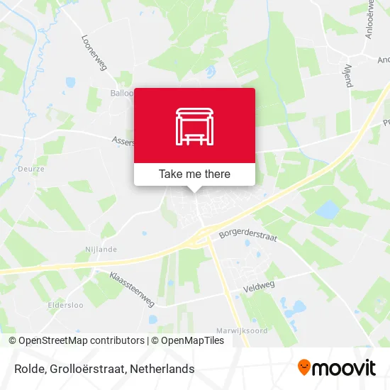 Rolde, Grolloërstraat map