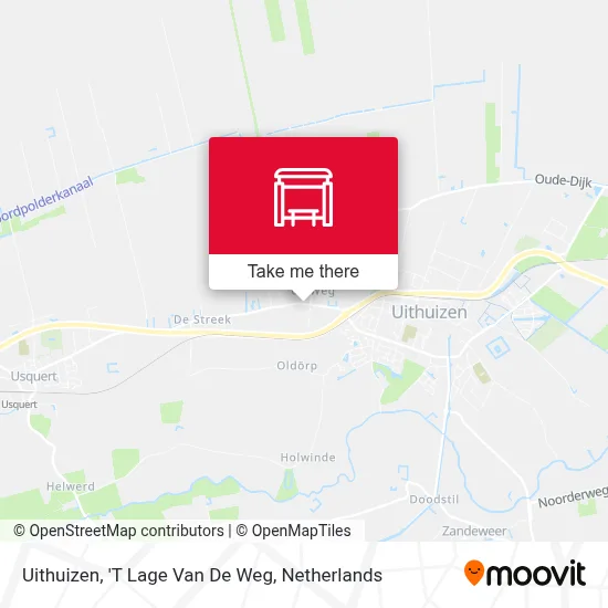 Uithuizen, 'T Lage Van De Weg map