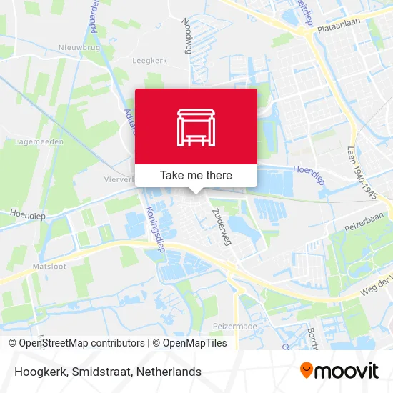 Hoogkerk, Smidstraat Karte