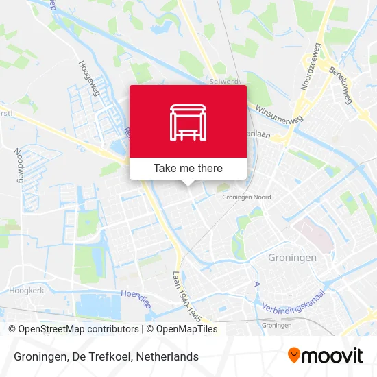 Groningen, De Trefkoel Karte