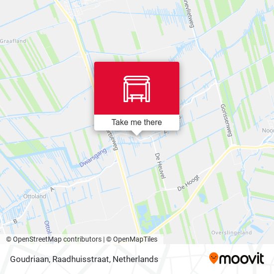 Goudriaan, Raadhuisstraat map
