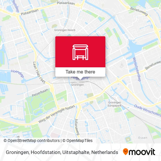 Groningen, Hoofdstation, Uitstaphalte Karte